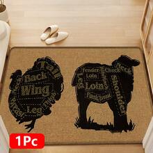 1 pieza, Decoración del hogar, Estampado de patrón de camello, Alfombra de cocina de lino, Tapete de cocina, Tapete de piso, Tapete de baño, Tapete de puerta, Impresión 3D rectangular, Adecuado para sala de estar, dormitorio, pasillo, baño, lavandería - Alfombra de poliéster, Adecuado para decoración del hogar interior y exterior - Multicolor - Ver 13