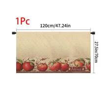1pc, Home Decor, Red Apple Theme Pattern Printed Table Skirt, Kitchen Small Curtain, Kitchen Cabinet Cover, With Curtain Holes, Easy To Hang, Rectangular, Machine Woven, Machine Washable, Kitchen Decoration And Accessories, Perfect For Kitchen Cabinets And Home Decor - Multicolor - View 17