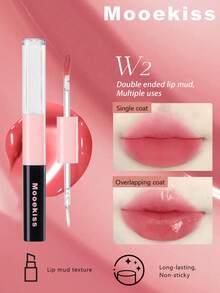 Mooekiss 雙頭多效唇釉，鏡面與霧面雙用唇釉 - W2 - 查看 2