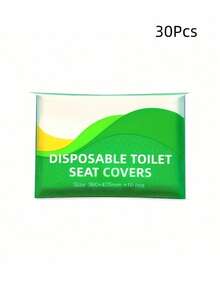 10-20-30-50-100pcs Disposable Toilet Seat Covers For Adults, Flushable And Portable, Essential Accessory For Airplane, Road Trip And Camping - Green - View 12