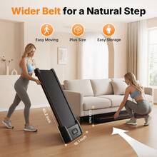 MERACH Walking Pad With Incline 10% Auto Treadmill For Home, 350lbs Capacity 3.0HP Super Quiet Brushless Walking Pads Under Desk, 16.5"X41.3" Mat Walk Pad With Remote & LED W50 Walking OAD - US A Type Plug(110-127V) - View 7