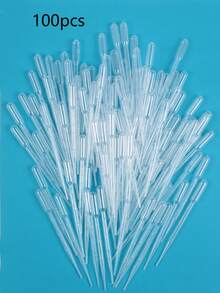 10/20/30/50/100pcs Disposable Plastic Droppers - 0.1oz Graduated Pipettes And Precision Pipettes With Measurement Markings, Odorless Rectangular Design, For Precise Liquid Transfer Of Essential Oils, Resins, DIY Crafts, Laboratory And Art Projects, Oil Dropper Bottles, Laboratory Supplies, Transparent Pipettes, Durable Pipettes - White - View 14