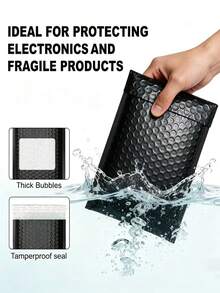 Self-Seal Bubble Mailers, Black Waterproof Padded Shipping Envelopes, Tear-Resistant Cushioned Mailing Bags For Small Business, Cosmetics, Jewelry, Fragile Items - Bubble Wrap/foam Bag - View 1