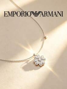 Armani EG3607040 四葉草項鍊 925純銀 鋯石 奢華設計師珠寶 - 玫瑰金 - 查看 4