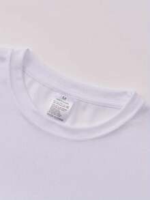 Nueva Camiseta de Manga Corta para Hombre, Estampado Moderno y Casual, Cómoda y Versátil, Ideal para Deportes y Exteriores, Ligera y Transpirable, Perfecta para el Verano - Blanco - Ver 4