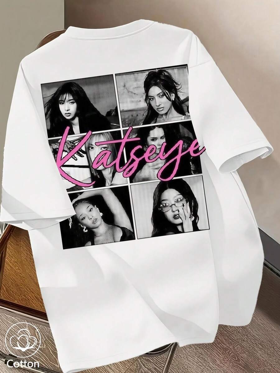 Women's Summer Clothing, Loose Unisex T-Shirts For Music Festivals, Women's T-Shirts. - White - View 1