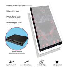 1 Set Slim Console & Controller Skin Sticker Decal, Printed Pattern, Waterproof, Scratch-Resistant, , Personalized Decorative Protective Film - View 8