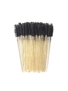 150/100/50/10pcs Disposable Nylon Bristle Makeup Brushes, Spiral Eyebrow Comb, Solid Crystal Handle Eyelash Brushes, Crystal Colorful Disposable Mascara Wands, Dual-Use Eyebrow And Eyelash Brushes, Portable Colorful Beauty Tools For Eyelash Extensions - Multicolor - View 8
