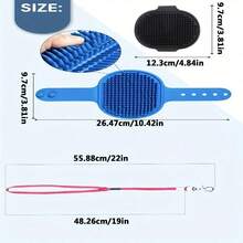 2PCS Multi-Color Pet Dog Grooming Ring Plus Bath Brush, Nylon Restraint Nose Adjustable, Fixed Dog & Cat Tether Strap, Suitable For Pet Grooming Table, Bathtub, For Bathing - Massage - Hair Removal - Wet Or Dry Hair, Long Hair Dogs And Cats - View 3