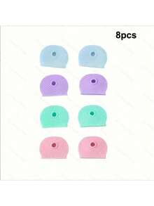12 PIEZAS/8 PIEZAS/4 PIEZAS Cubiertas elásticas de silicona de colores surtidos para llaves, Portallaves de PVC impermeables, Organizadores de identificación de llaveros, Accesorios escolares y de coche, Regalos lindos góticos y Y2K para madre, padre, graduación y maestro - Multicolor - Ver 4