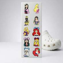 Disney 10 món phụ kiện giày Clog công chúa, Aurora, Ariel, Tiana, Cinderella, Snow, Rapunzel, Elsa, Ping, Belle, charm gắn giày, phụ kiện giày Clog cao su, quà tặng tiệc công chúa, giày lỗ trang trí, charm giày cá nhân hóa, khóa cài giày cá nhân hóa vân tinh tế - Nhiều màu - Xem 12