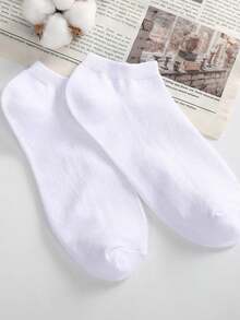10 pares de meias finas femininas, multicoloridas, boca rasa, ricas em algodão, meias curtas de verão - Multicolorido - Ver 3