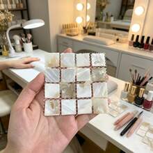 1 pieza Tablero de exhibición de arte de uñas con textura de concha, fondo de acrílico para fotografía de uñas, accesorio de mano para muestras de uñas, tablero de exhibición decorativo, herramienta de paleta de colores de uñas - Multicolor - Ver 13