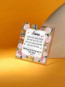 Custom Acrylic Photo Frame - Multiple Sizes Available, Single-Sided Printing, Fully Customizable Text. Whether As A Special Wedding Gift For Your Partner Or As A Stylish And Elegant Desktop Photo Frame, It Is An Ideal Choice. - Multicolor 02 - View 4