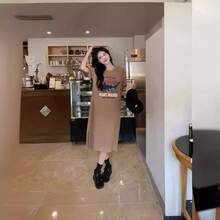 Women Midi Dresses - Black - View 4