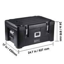 Insulated Food Carrier, 36-Quart Capacity, Stackable Catering Hot Box With 3 Stainless Steel Pans, Top-Loading LLDPE Food Warmer With Side Handles - 36 cuartos - 查看 10