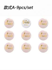 1/6/9/12/13/18pcs Bride-To-Be Badges - Exquisite Metal And Paper Design, Suitable For Wedding Eve Party Decor, Bachelorette Party Favors And Bridal Shower Gifts, Bachelorette Party Decor | Holiday Decor | Exquisite Badge Design, Bachelorette Party Decor - Multicolor - View 13