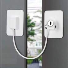 Window Safety Lock, Window Stopper, Self-Adhesive, Drill-Free Window Lock, ChiSafety Cable Lock With Key - Multicolor - View 5