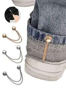 3pcs/1pc Adjustable Magnetic Pants Clips And Sleeve Clips - Alloy Material, Detachable Pants Hem Clips, Suitable For Pants And T-Shirts, Magnetic Pants Hem Clips Can Shorten Pants Length Without Sewing, Strong Magnetic Buckle Clips - Multicolor - View 3