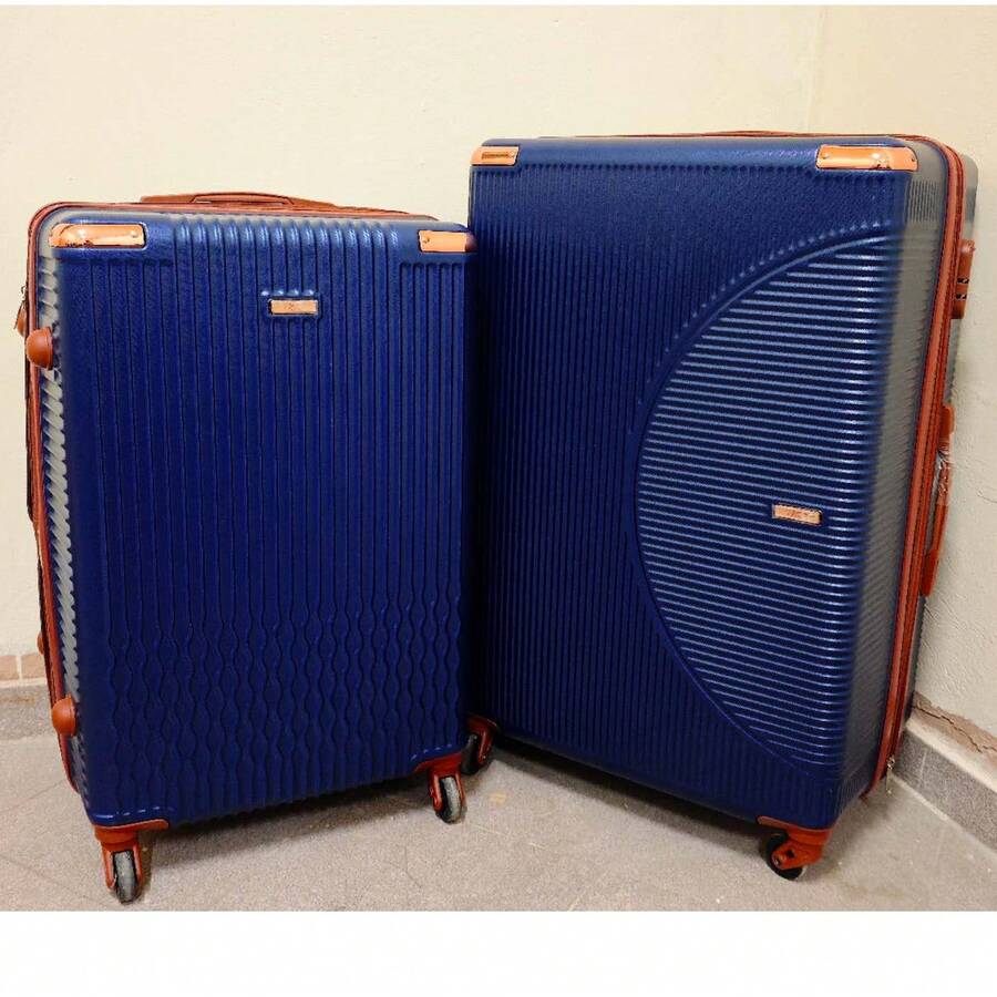 Premium Hard-Board Suitcase | 360° Wheels | Stylish And Durable | Security Lock - Azul Escuro - 查看 1