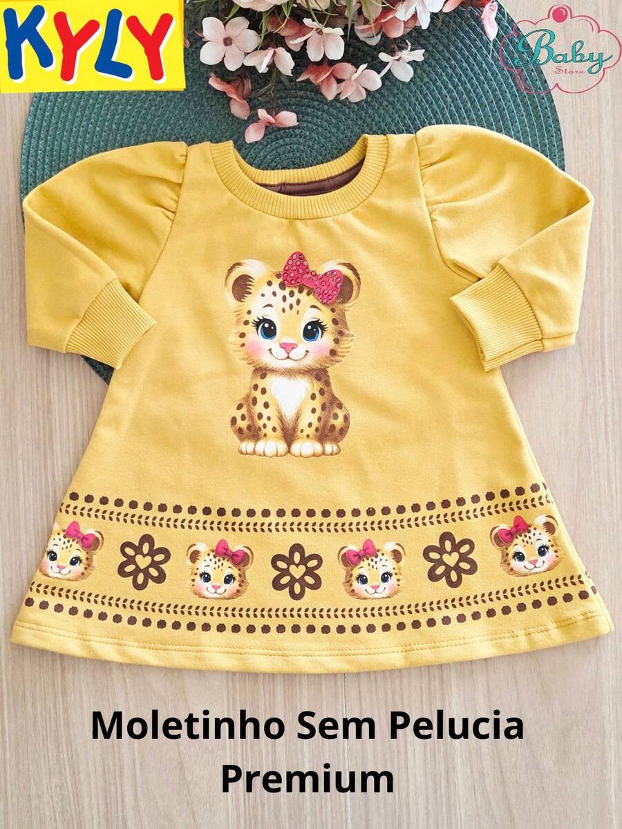 Vestido Bebê Infantil Menina Manga Longa Kyly Premium