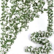 1/5/8pcs Artificial Flexible Rose Vine - Flexible Single To Multi-Piece Combination Packs To Meet Different Needs From Daily Home Decor To Large Event Scenery. Comes With Flexible Stems That Can Be Bent And Wrapped Freely, Ideal Base Material For DIY Enthusiasts To Create Their Own Garden Atmosphere - Multicolor - View 11