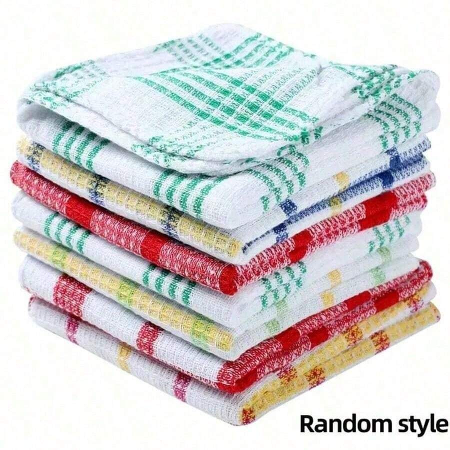 1/5/10pcs Reusable Super Absorbent Microfiber Cleaning Cloths With Hole Design, Scratch-Resistant, Machine Washable, Multi-Purpose Cleaning Towels For Home, Kitchen, Restaurant, Car Detailing - A - View 1