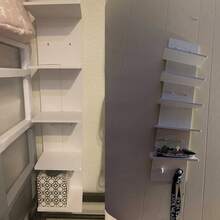 3/5-Tier Floating Wall Shelf Unit - Versatile Storage & Display For Bedroom, Living Room, Office - Ideal For Books, Shoes, Vanity, And TV - Modern Minimalist Design Shelves - 混合色 - 查看 10