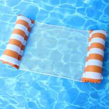 1 pieza Hamaca flotante plegable inflable Silla de descanso para piscina Flotador de piscina Accesorio para piscina - multicolor - Ver 12