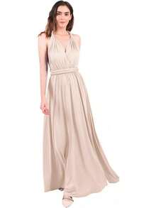 Vestido de Dama de Convertible para Mujer - Albaricoque - Ver 2
