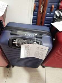 Premium Hard-Board Suitcase | 360° Wheels | Stylish And Durable | Security Lock - Azul Escuro - 查看 4