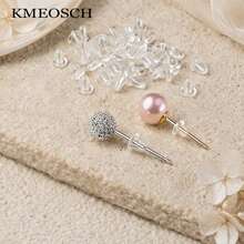 KMEOSCH 4款耳環後扣替換裝–低敏矽膠耳環後扣，適用於耳釘，隱形安全柔軟，適合敏感耳(40/80/100/200入) - 套裝耳堵 - 查看 3