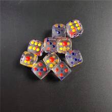 Easytoday 10pcs Transparent Acrylic 6-Sided Rounded Corner Dice, Sizes 14/16/20/25mm, Tabletop Game Dice Suitable For Entertainment Games - Clear - View 6