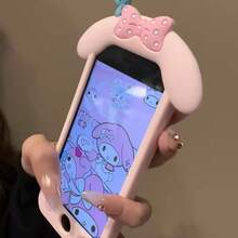 SANRIO 時尚新款 3D 女孩粉色波點 My Melody 手機殼，適用於 iPhone 17 Pro Max、Apple 15 Pro、14、13 矽膠創意保護殼 - 粉色 - 查看 3