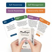 MindScape Reflection Cards - 52 Extra Durable Self-Awareness Cards For Adults, Self-Care Question Deck To Spark Mindfulness, Meditation And Personal Growth, Great Tool For Journaling, Therapy And Daily Reflection - Apricot - View 6