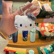 1個 Hello Kitty 絨毛娃娃吊飾,可愛蝴蝶結貓頭零錢包掛飾,少女風背包吊飾,柔軟可愛絨毛裝飾,節日禮物 - 彩色 - 查看 14