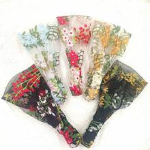 1pc/2pcs Lace Mesh Floral Wide Band Hair Tie, Breathable Face Wash Head Wrap, Simple Grey Hair Cover For Outings, Daily Hair Accessory For Makeup, Washing, Postpartum Hair Care, Multi-Use Headband, Bathroom Hair Accessory, Headscarf, Hair Band - Lace Mesh - View 11