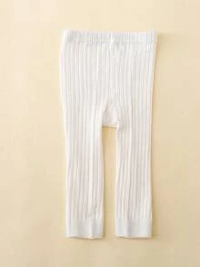 Random 2pcs Kids 9/10 Leggings, Vertical Striped Cuffed Leggings, Skirt Leggings - Multicolor - View 5
