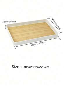 Rectangular Household Living Room Tea Tray, Thickened Cup Holder Storage Tray, Home Organization Tray - A - View 7