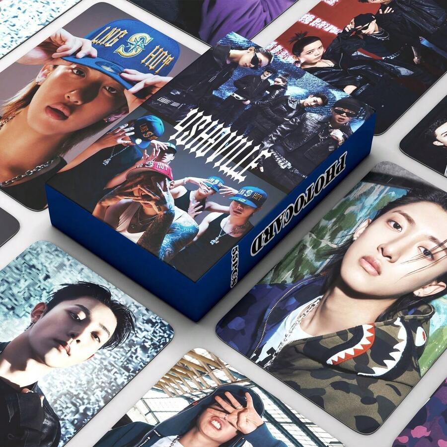 OUTSIDE THE LINES' High-Definition Lomo Cards, Including Individual Photo Signature Cards Of Martinv, James, Juhoon, Seongyeon, Keonho, KPOPP New Boy Group Fan Collection, Display Trading Card Collection Holographic High-Definition Photo Cards - Multicolor - View 1