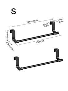 1pc/2pcs Stainless Steel Towel Rack, Door Hanging Towel Rack, Kitchen Accessories, Home Storage Accessories, Drill-Free Cabinet Dishcloth Hanging Rack, Kitchen Back Towel Storage Single Bar, Suitable For Home Kitchen, Dining Room, Bathroom - Multicolor - View 13