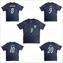 2026 U.S. Men's National Team#4 Adams Navy Stars Away Soccer Jersey, Unisex Breathable Sports Top, Football Shirt, Fan Edition Streetwear - Default - View 4