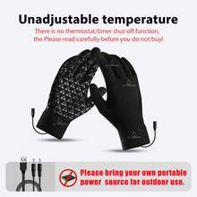 Electric Heated Gloves, Winter Warm Gloves, Knitted Gloves, Smart 3-Level Temperature Control, Double-Sided Heating, Automatic High-Temperature Cut-Off, USB Connection Supported. The Best Winter Gift - View 17