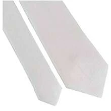 Set Of 3 Light Gray Ties For Groomsmen, Weddings, And Events - White - View 5