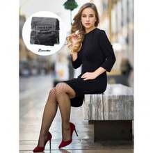 4/6/ Pairs Fishnet Thigh High Stocking For Women Silicone Lace Top Sheer Over Knee Stockings - Black - View 7