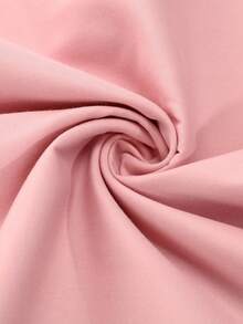 1pc Whole Roll Cut-To-Size Solid Color Polyester Fabric, Clothing Lining Handmade DIY Sewing Material - Pink - View 1