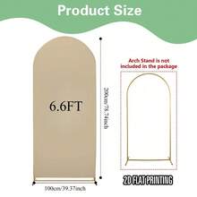 Diseño Gráfico 2D - 1 pieza, Impresión Plana 2D Fondo Marrón Té de Leche Patrón de Tipografía Elegante Cubierta de Arco Elástica Compatible con Marco de Cúpula, Pancarta para Noche de Chicas, Decoración de Fiesta Individual (Soporte No Incluido) Adecuado para Fiesta de Cumpleaños, Ceremonia, Decoración de Banquete, Adecuado para Boda, Fiesta de Revelación de Género, Reunión de Cumpleaños - Ver 10