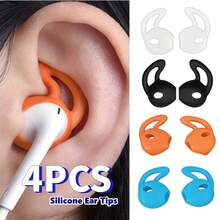 4pcs Non-Slip Sports Ear Tips For Wireless Earbuds - Sweatproof Anti-Fall Silicone Ear Hooks With Secure Fit Wing Design, Comfortable Gym Running Workout Earphone Covers Compatible With Airpods - Multicolor - View 2