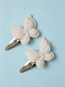 4pcs Random 3D Butterfly Hair Clips, Sweet Realistic Butterfly Hair Accessories - Multicolor - View 6