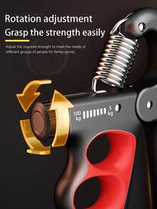 1pc Professional 5-Finger Grip Strengthener For Men, Hand & Arm Muscle Finger Strength Rehabilitation Trainer, Fitness Stress Relief Wrist Exerciser - Red - View 5